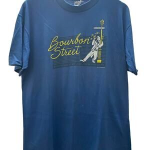 Vintage 80s Bourbon Street Birthplace of Jazz New Orleans Shirt Adult XL